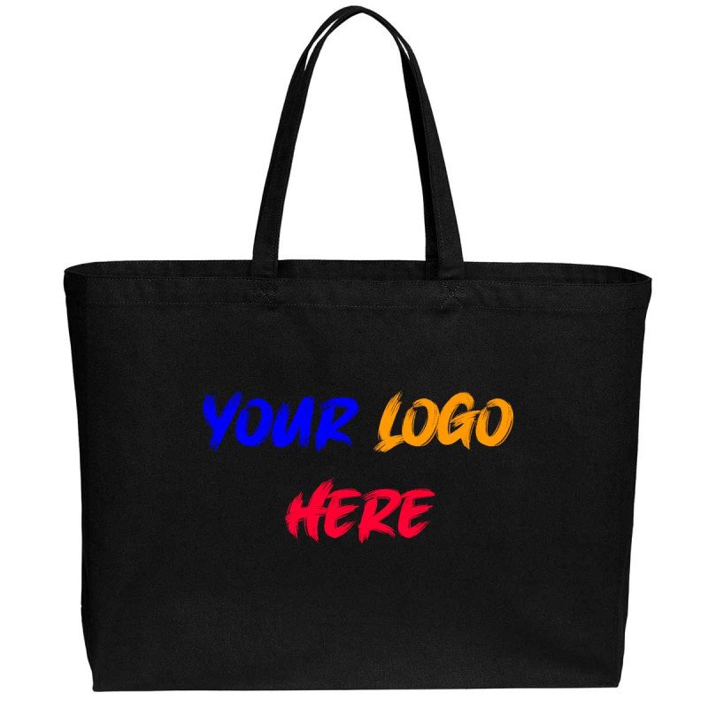 Custom Full-Color DTF Printed Jumbo Cotton Tote Bag | B2B Merchandising & Retail Promotion
