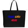 Custom Full-Color DTF Printed Jumbo Cotton Tote Bag | B2B Merchandising & Retail Promotion
