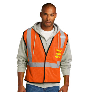 Economy Mesh Safety Vest with Logo