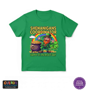 Custom Full-Color DTF St. Patrick's Day T-Shirt | Ultra-Vibrant Irish Festivity Apparel