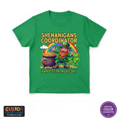 Custom Full-Color DTF St. Patrick's Day T-Shirt | Ultra-Vibrant Irish Festivity Apparel