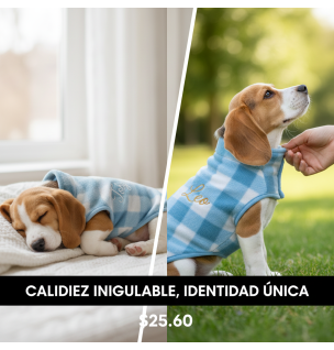 PREMIUM Personalized Pet Fleece Jacket | Custom Embroidered Name & Warm Microfleece | Adjustable Dog Coat for All Sizes